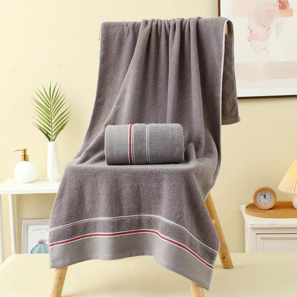 ผ้าขนหนูอาบน้ำ ฝ้ายแท้100% ผ้าขนหนูหนา ผ้าเช็ดตัว ผ้าเช็ดตัวผ้าฝ้ายแท้ ผ้าอย่างดี ดูดซับน้ําได้ดี ไม่เป็นขุย 140*70CM - รูปที่ 5