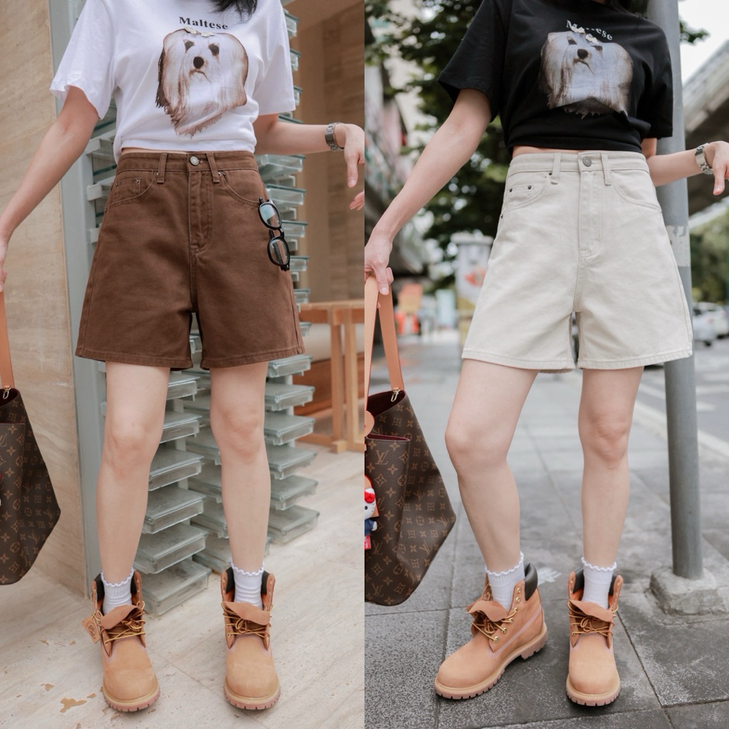 Short Jeans กางเกงยีนส์ขาสั้นรุ่น 61681 TAG FSY 🇰🇷