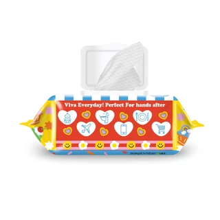 ViVa x Happy Sunday วีว่า Prebiotic Baby Wipes 108 แผ่น 3 ห่อ ทิชชู่เปียก ผ้าเปียก สูตรพรีไบโอติกส์
