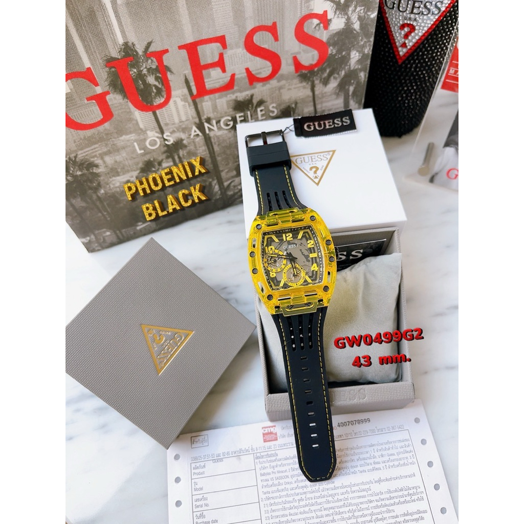 นาฬิกาผู้ชาย GUESS GW0499G2 Phoenix Black ของแท้CMG