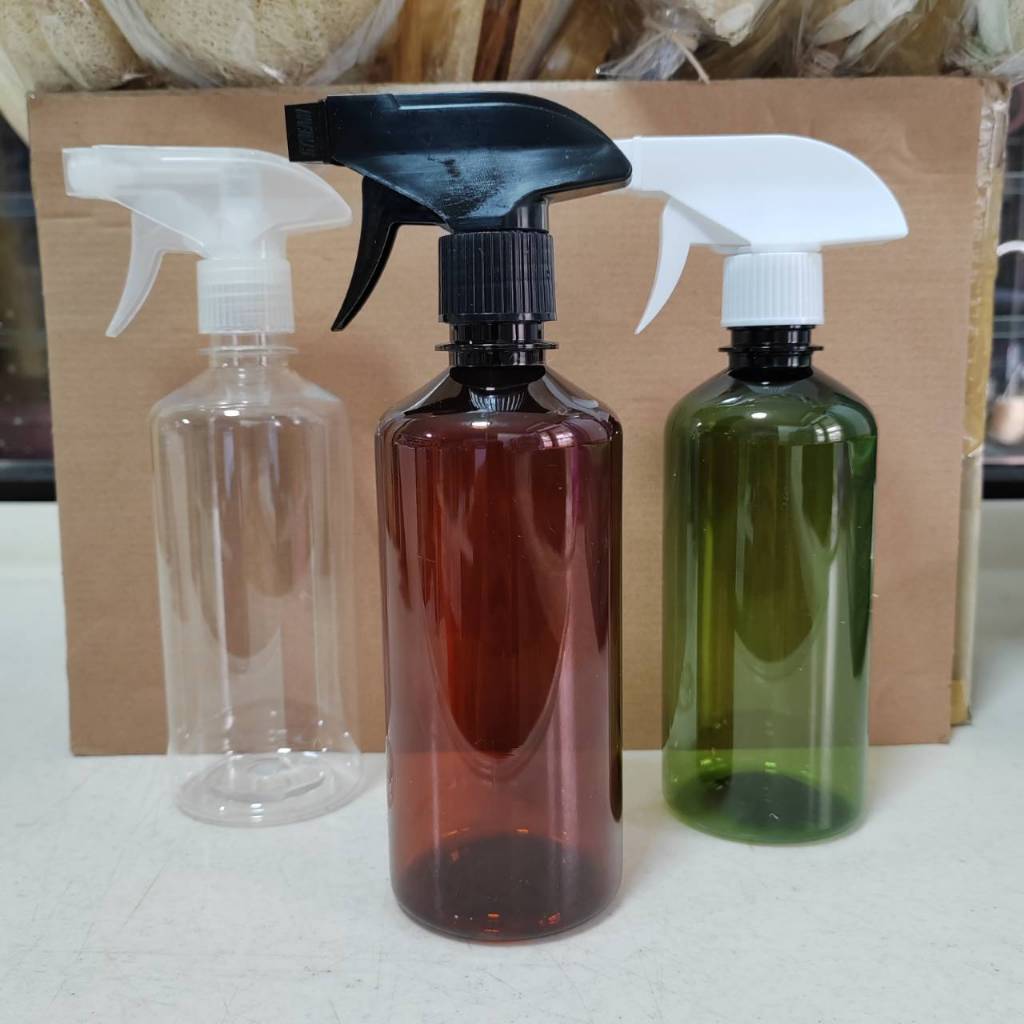 ขวดสเปร์ย ขวดฟอกกี้ 450 ml ขวดกลม PET ใช้ใส่น้ำยาต่าง ๆ ขวดพร้อมหัวฉีด คอ 28
