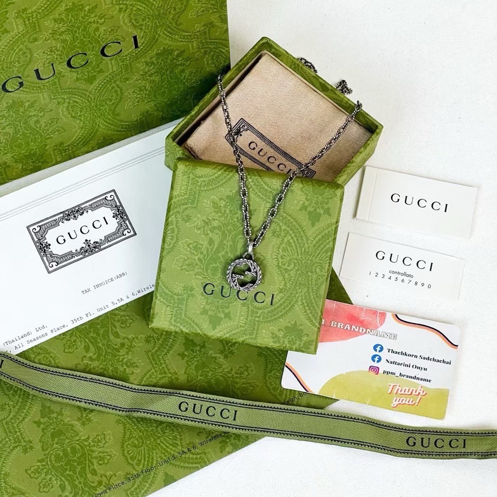 Gucci Interlocking G pandant Necklace Ag925 (Y.24)🤍