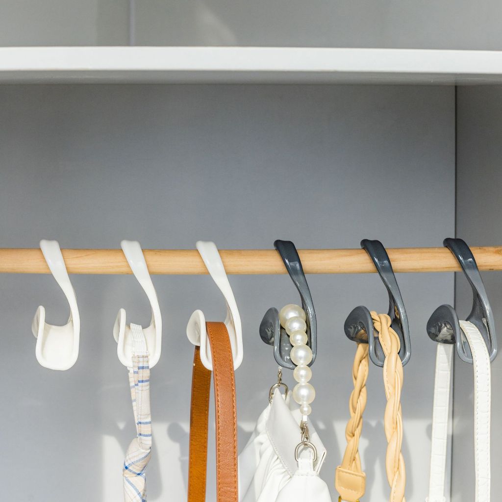 ตะขอแขวนกระเป๋า ที่แขวนกระเป๋า แขวนเข็มขัด แขวนเนคไท ที่แขวนของอเนกประสงค์ หมุนได้ 360 องศา สําหรับจัดระเบียบตู้เสื้อผ้า - รูปที่ 3