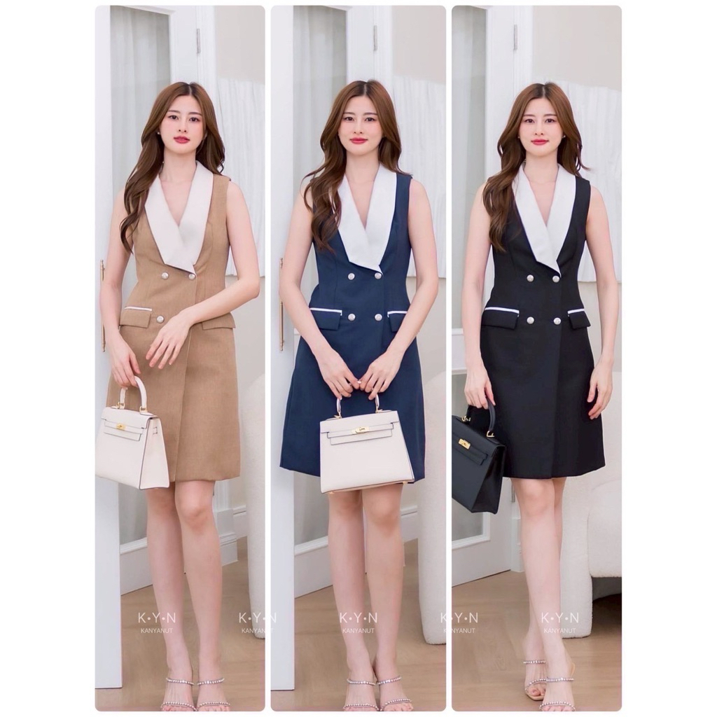 K•Y•N เดรสทำงานออกงาน งานป้าย KYN 222