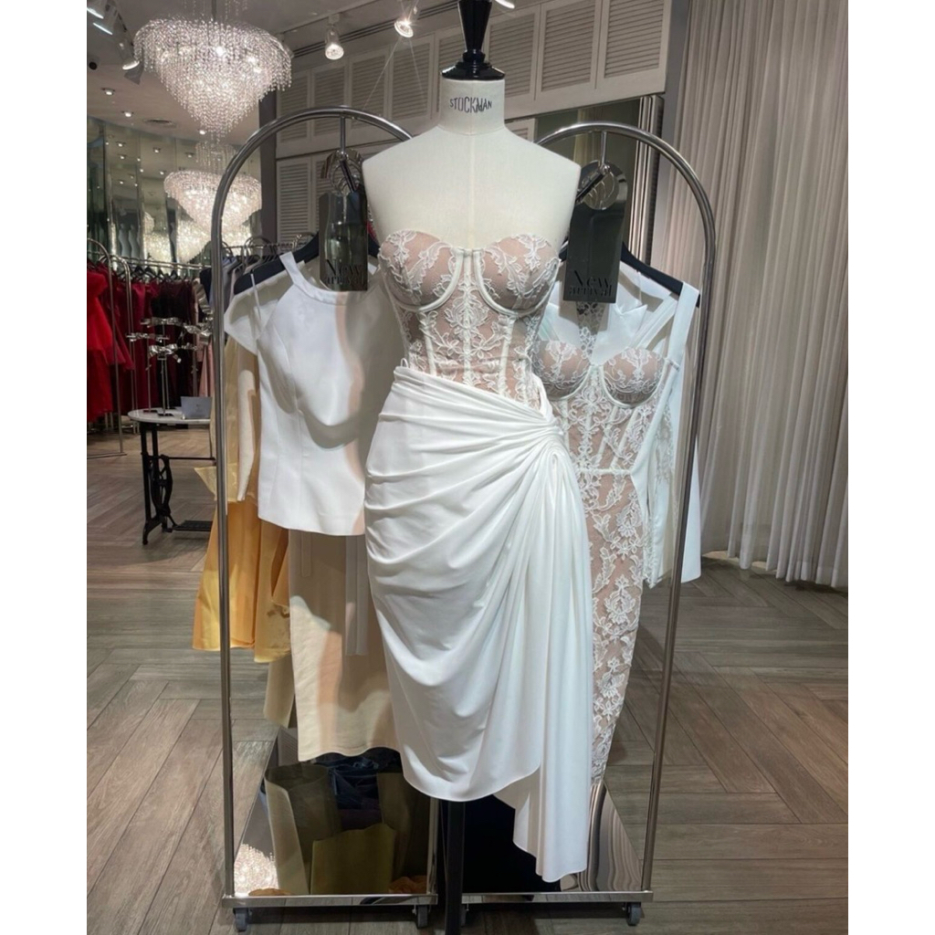 ชุดเซทสีขาวลายลูกไม้แบรนด์ Poem แท้