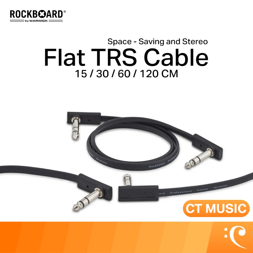 Rockboard Flat TRS Cable Black หัวแจ็ค TRS สาย TRS