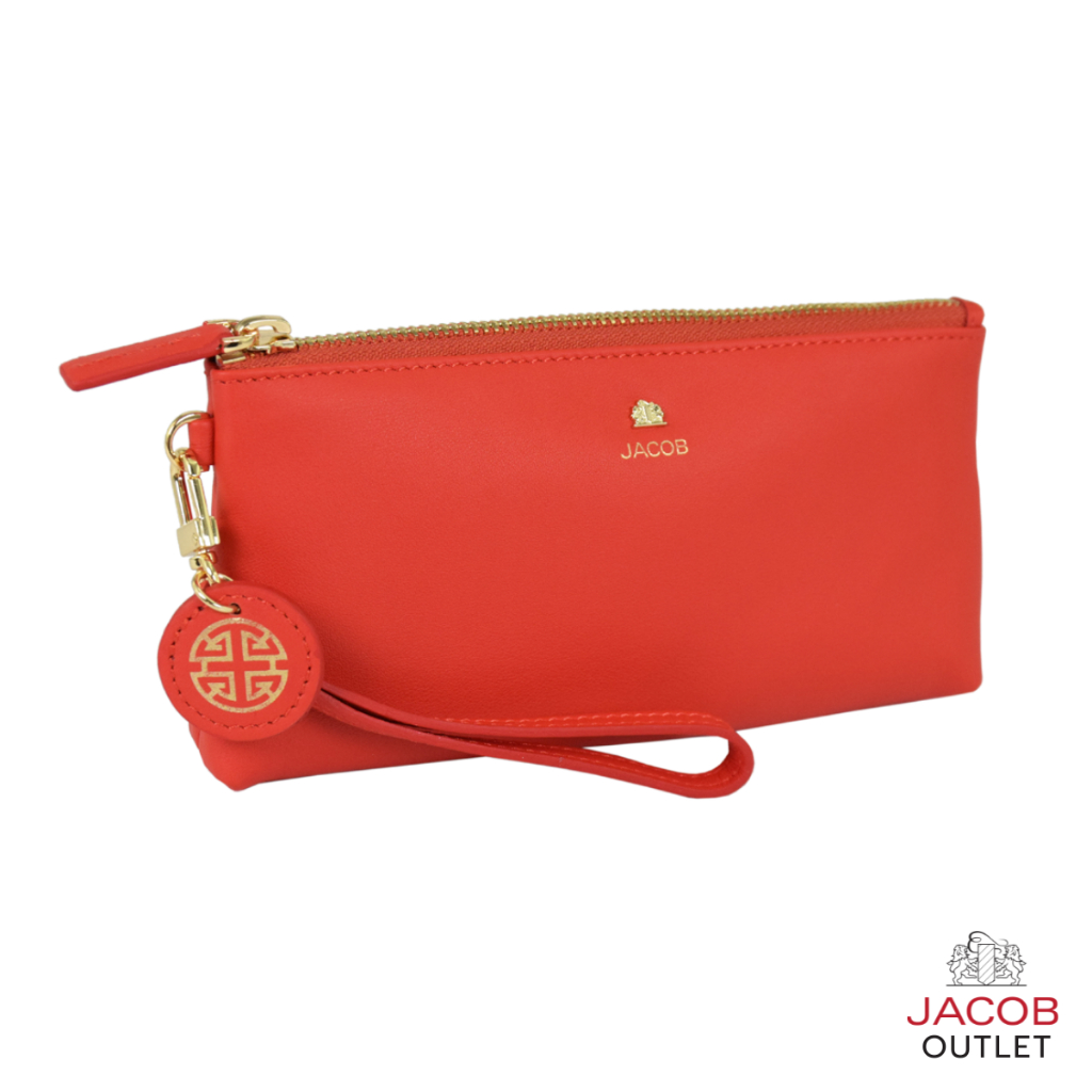 JACOB กระเป๋าสตางค์สตรี สีแดงตรุษจีน รุ่น 63025