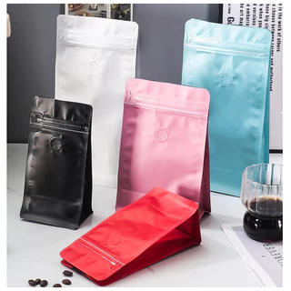 （50ใบ)ถุงใส่เมล็ดกาแฟ Cube Coffee Bag ถุงเปล่า บรรจุ เมล็ดกาแฟ มีวาว์ล มี ขยายด้านข้าง แบบซีล ชุดละ