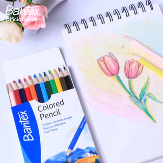 [ฟรีกบเหลา] Bantex สีไม้ ดินสอสี แท่งยาว 12/24/36 สี ระบายลื่น เฉดสีธรรมชาติ สวยสมจริง Color pencil