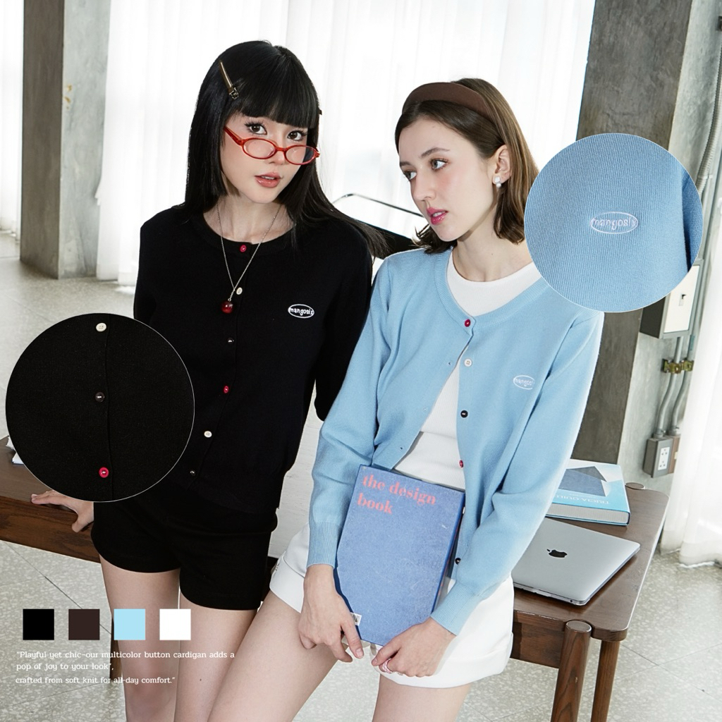 เสื้อคาร์ดิแกนกระดุมหลากสี รุ่นCandy’pop (B9) ราคา ถูกที่สุด ดีลบีเคเค แกลเลอรีภาพที่ 2