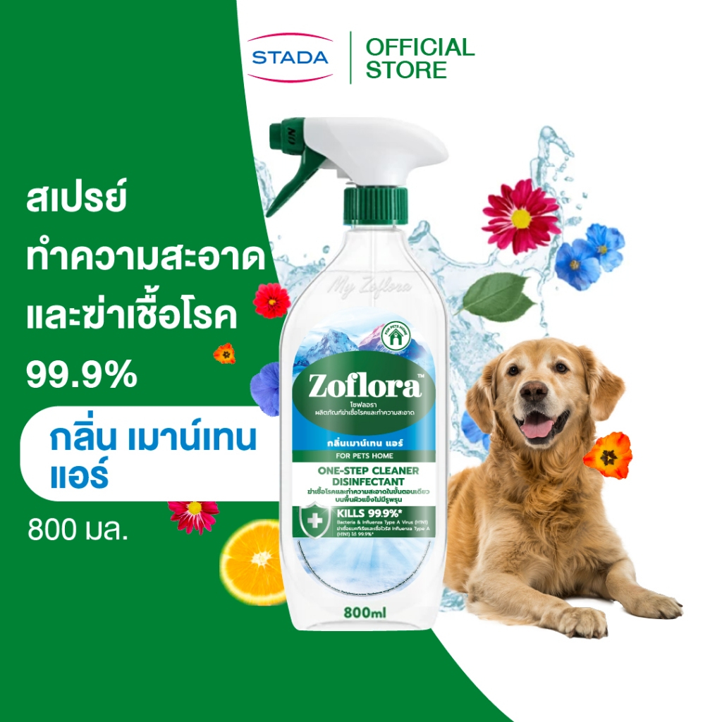 Zoflora โซฟลอรา สเปรย์น้ำยาฆ่าเชื้อ แอนตี้ไวรัสและแบคทีเรีย เซอร์เฟส คลีนเนอร์  กลิ่นเมาน์เทน แอร์ 8