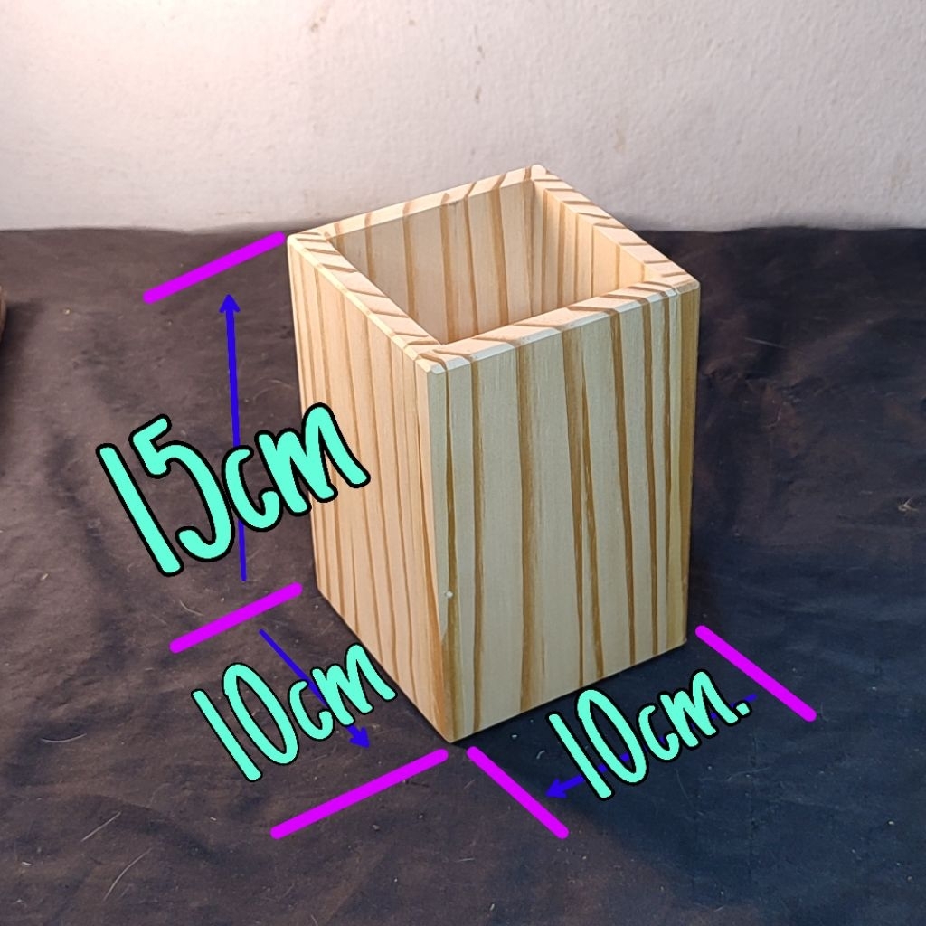 กล่องไม้สนนอกใช้งานเอนกประสงค์ ขนาด6/9/15cm - รูปที่ 5