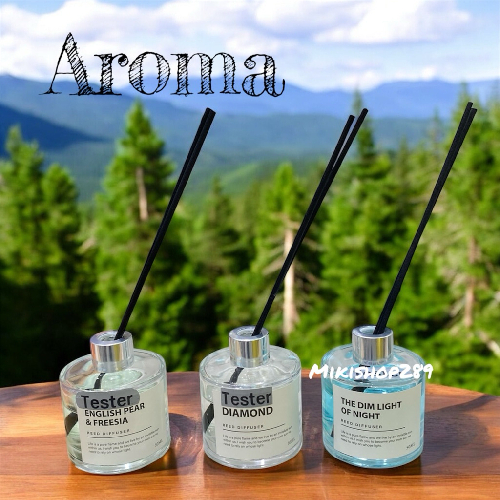 ก้านไม้หอม อโรม่า Aroma 50ml. (แถมก้าน5ไม้) หอมทุกกลิ่น ปรับอากาศภายในห้องให้สดชื่น