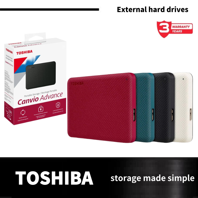 【Fast Ship】Toshiba 2.5'' HDD Canvio Advance External Hard Disk 1TB/2TB/4TB USB3.0 Portable hard driv