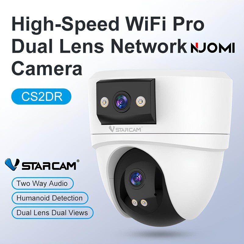 Vstarcam CS2DR Wifi / CG2DR กล้องวงจรปิดใส่ซิม 4G ไร้สาย ความละเอียด 5MP x 2 เลนส์กล้อง iP Camera