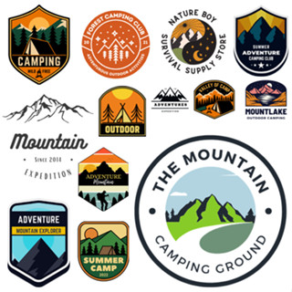 ตัวรีดแผ่นฟิมล์ โลโก้ CAMP  เช็ต 3 ลายสีสวยๆ⛺ ตัวรีดติดเสื้อ…