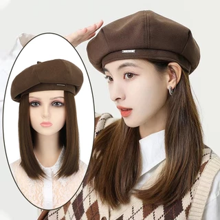ส่งเร็ว🚚หมวกเบเร่ต์ Beret สไตล์เรโทร แฟชั่น พิมพ์ลายตัวอักษรโลหะ ผ้าสังเคราะห์นุ่ม สําหรับผู้หญิง มีหลายสี-Yanakala
