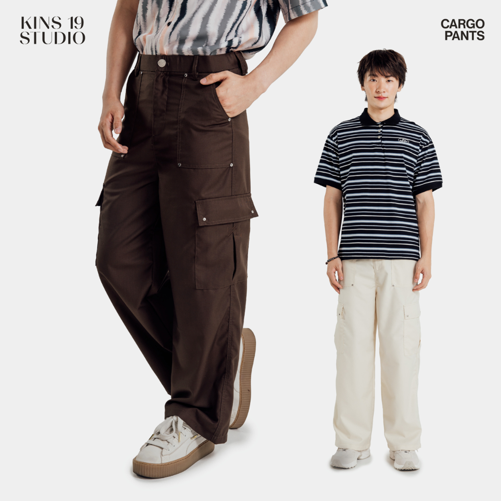 KINS | กางเกงคาร์โก้ Cargo Pants กางเกงขายาว Unisex (KN225)