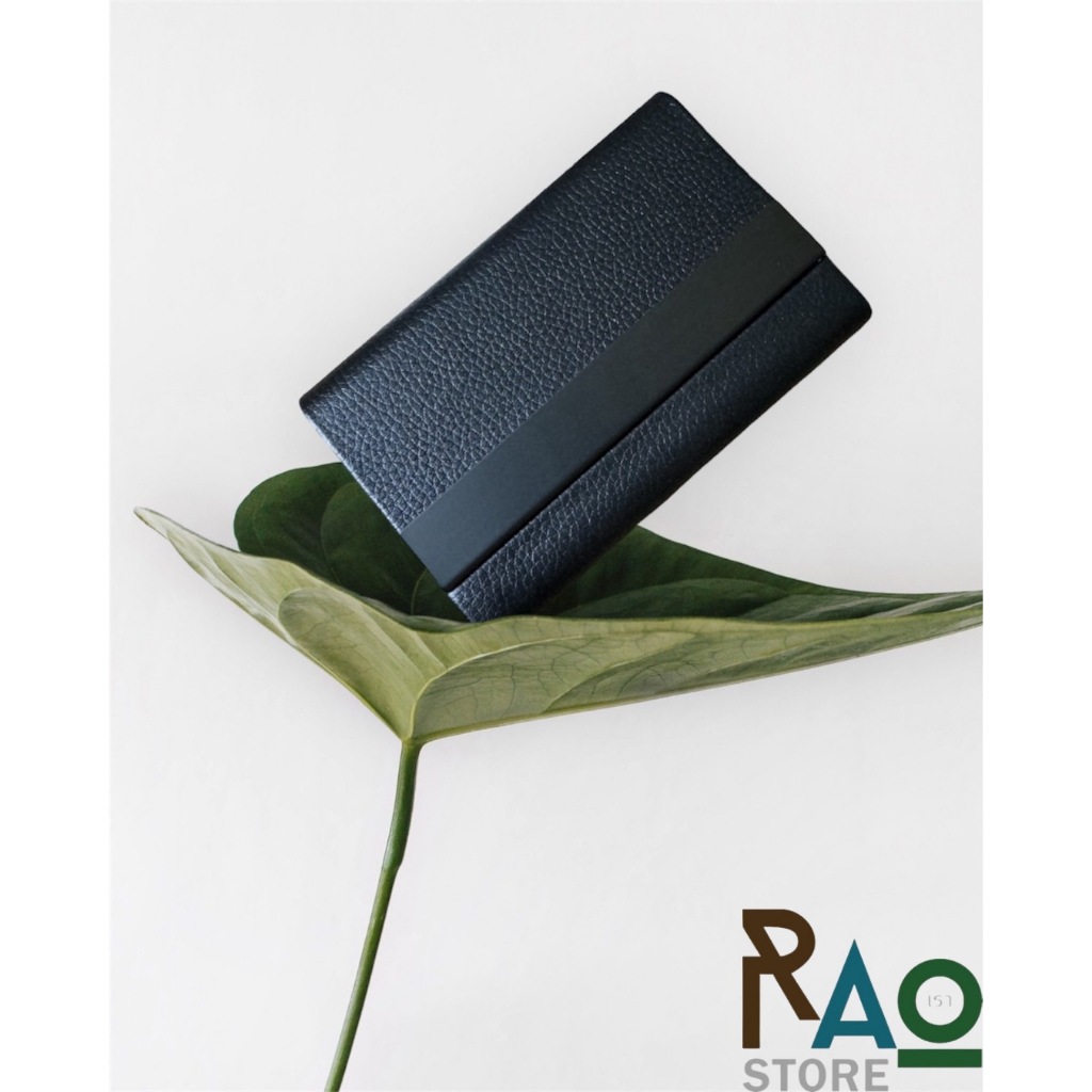 RAO Store กล่องใส่นามบัตร บัตรเครดิต ที่ใส่นามบัตรสแตนเลส + หนังแท้ กระเป๋าใส่นามบัตรพกพา Business Card Holder ราคา ถูกที่สุด ดีลบีเคเค แกลเลอรีภาพที่ 5