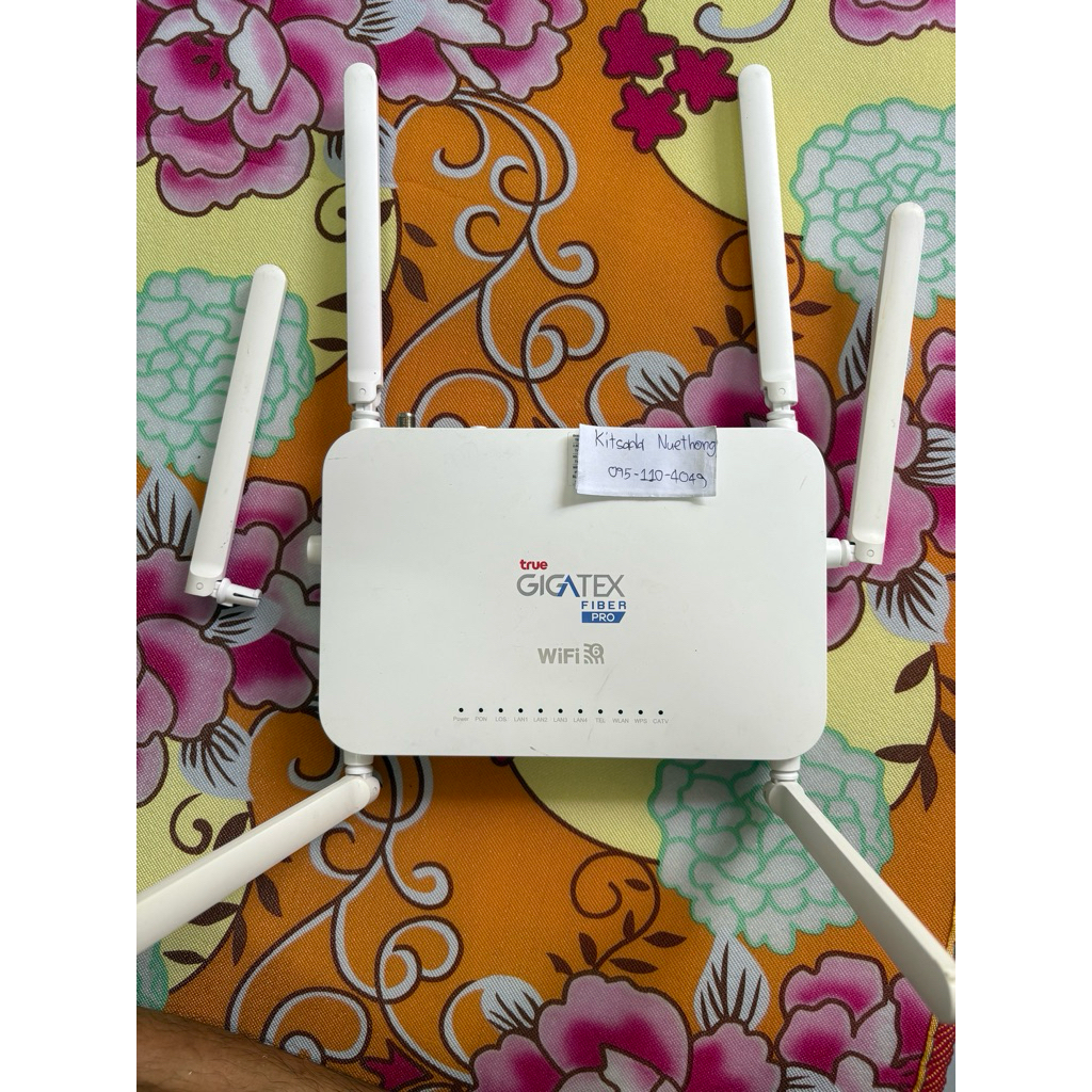Router Gigatex Fiber Pro Wifi6 รุ่น T623 มีช่อง CATV/TEL มือ2 เสาหลุด1ข้าง