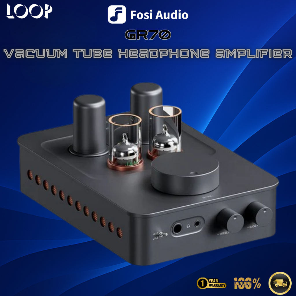 Fosi Audio GR70 แอมป์หลอดสุญญากาศ หูฟังและพรีแอมป์แบบ 2-in-1 ปรับเบสแหลมได้ ประกันศูนย์ไทย
