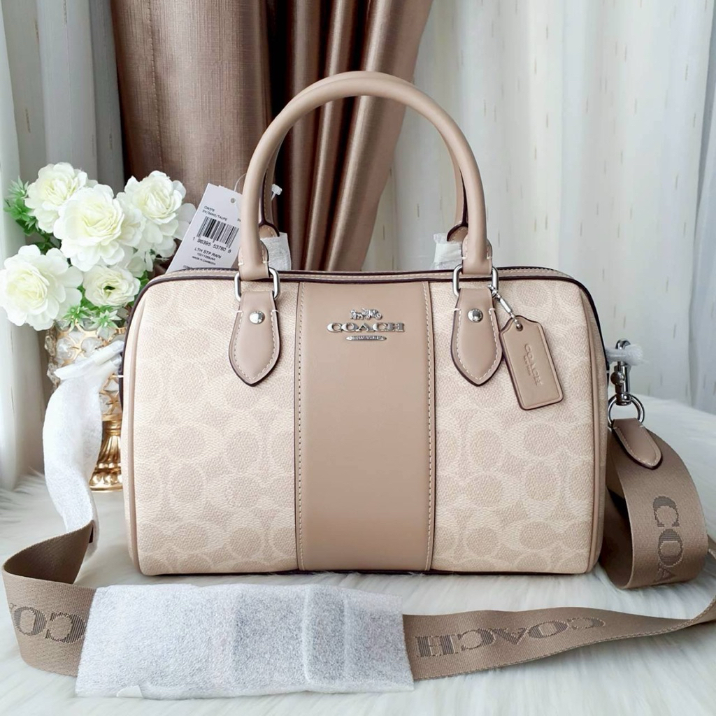 หมอน10นิ้ว สายสปอร์ตสวยมากค่ะ COACH CW376 ROWAN SATCHEL IN SIGNATURE