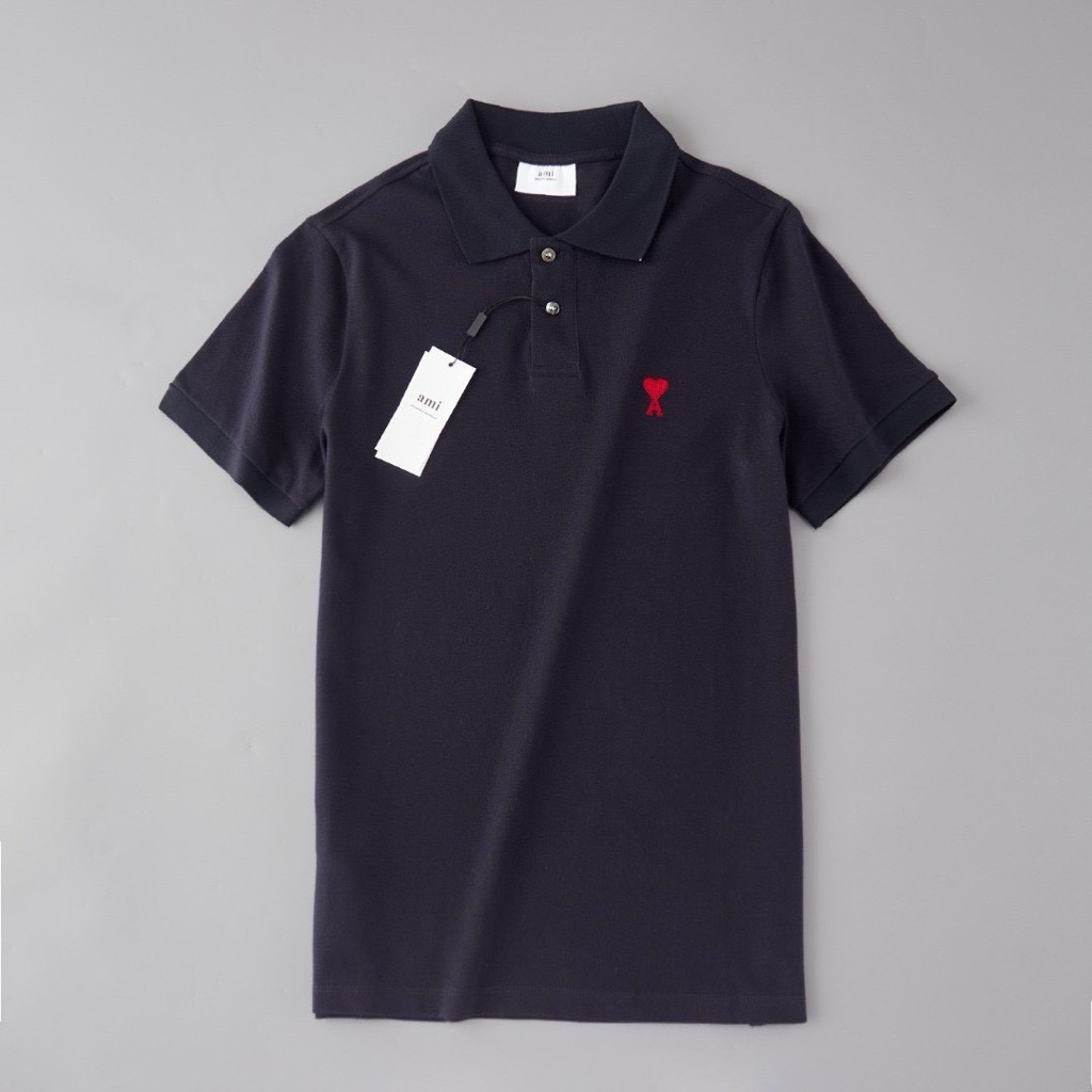 เสื้อคอปก A.M.i Logo Shirt มี 4 สี ขาว เทา ดำ กรม