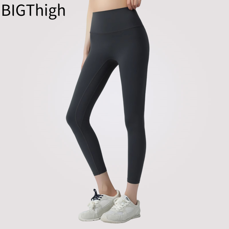 Big Thigh ยืดกางเกงโยคะผอมกลางเอวสูงยกสะโพกกีฬาออกกำลังกายการฝึกอบรมผู้หญิง