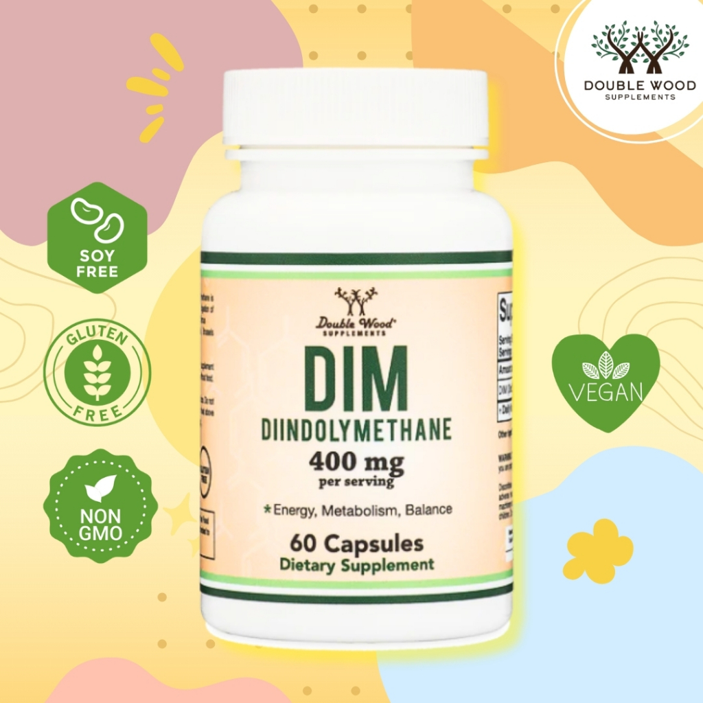 DIM (Diindolylmethane) by Double Wood ช่วยบาลานซ์ฮอร์โมน เอสโตรเจนและเทสโทสเตอโรน