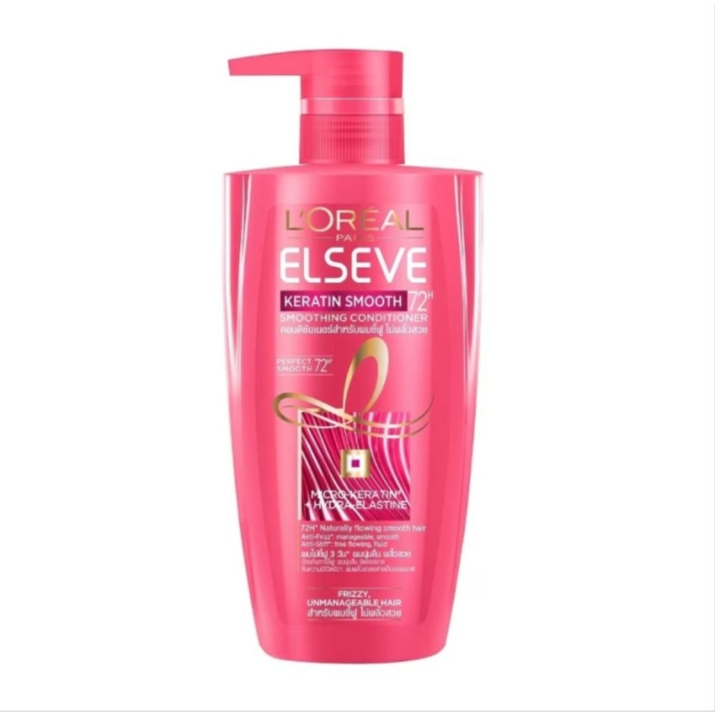 LOreal Paris Elseve Keratin Smooth 72H Perfecting Conditioner แชมพู 410ml
