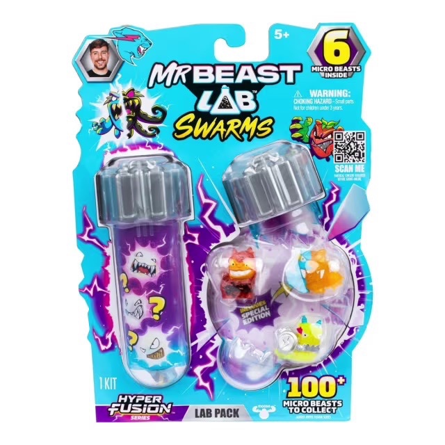 ใหม่ล่าสุด!! New Series มิสเตอร์บีส 6 Pack MrBeast Lab Swarms S3 Lab Playset แพค 6 ตัว แท้! ออกห้างท
