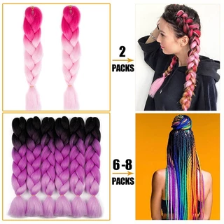 แฮร์พีชไหมถัก ผมไหมไฟเบอร์ รุ่น 2-3-4 สี รวม 55 เฉดสี ไหมถักเปีย ไหมต่อผม ยาว (พร้อมส่ง)