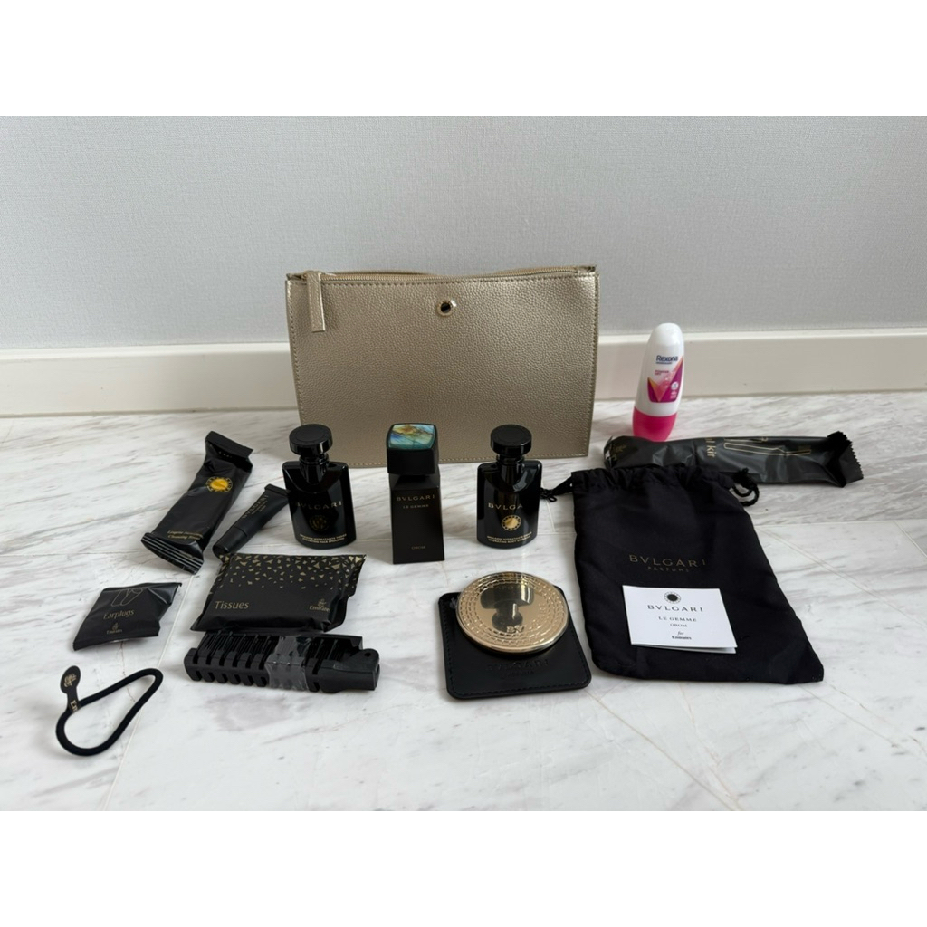 BVLGARI amenity bag First Class Emirates รุ่นล่าสุด ✨