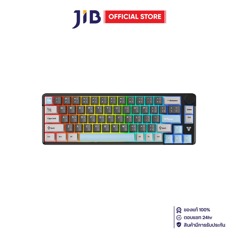 WIRELESS KEYBOARD (คีย์บอร์ดไร้สาย) FANTECH ATOM PRO66 MK919  RGB EN/TH - BLACK