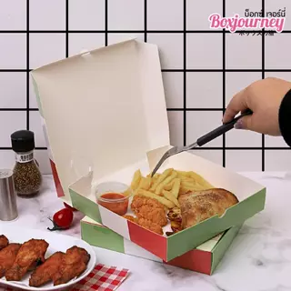 Boxjourney กล่องพิซซ่าลายอิตาเลี่ยน 8/9/10 นิ้ว (20 ชิ้น/แพ็ค)