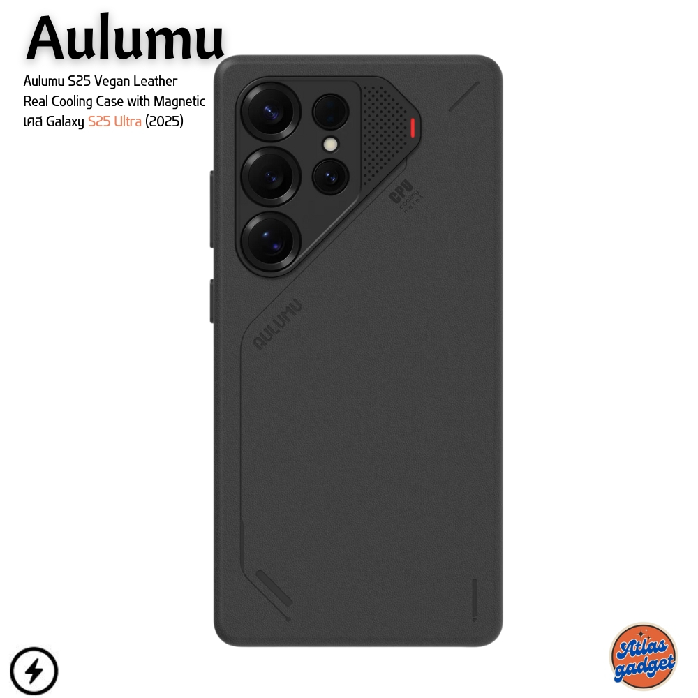 Aulumu S25 Vegan Leather Real Cooling Case with Magnetic เคส Galaxy S25 Ultra เคสหนัง Vegan Leather