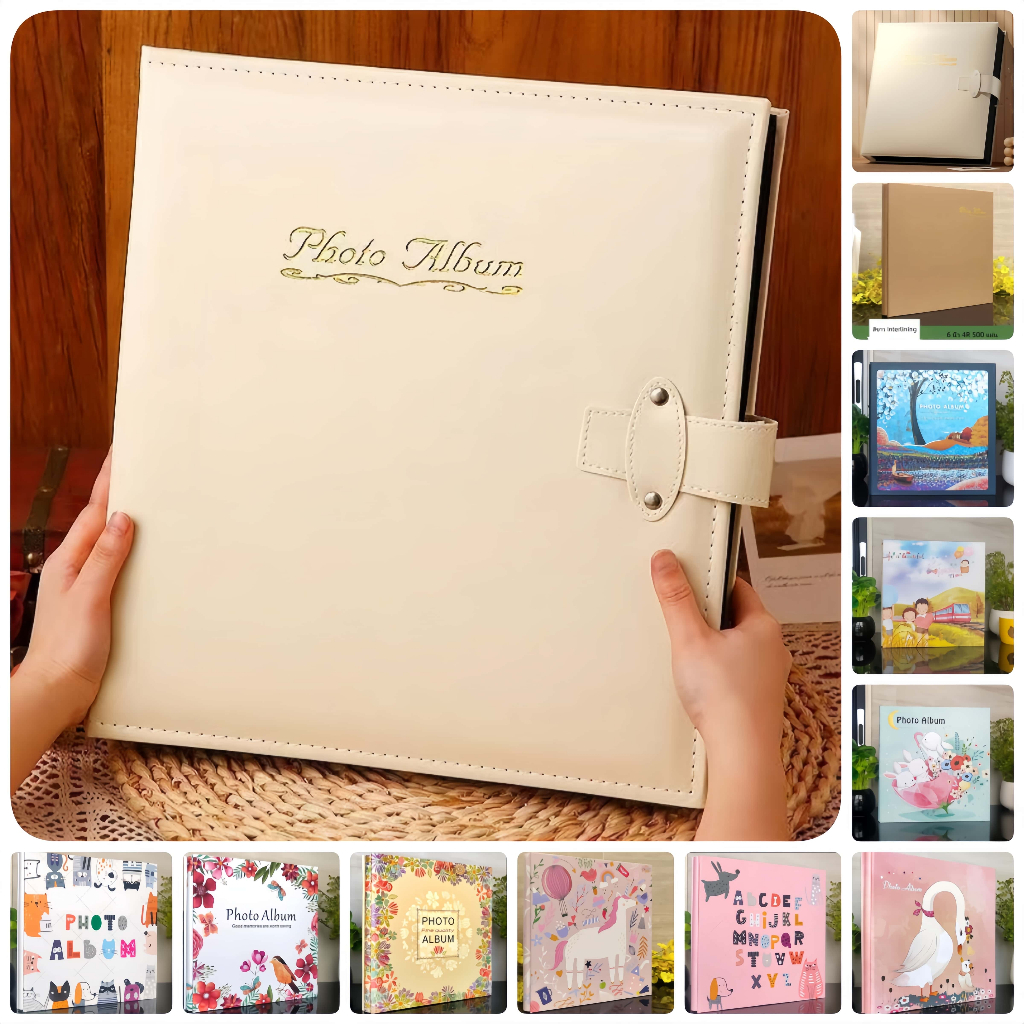 🌸จัดส่งภายในสองวัน อัลบั้มสำหรับเด็ก🌸 4x6" (4R) อัลบั้มหน่วยความจำหกนิ้ว คั่นระหว่างหน้า อัลบั้มภาพการเติบโตของครอบครัว