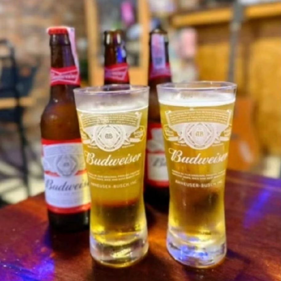 แก้วBudweiserขนาด 655mlงานแท้เนื้อแก้วใส ขนาดใหญ่