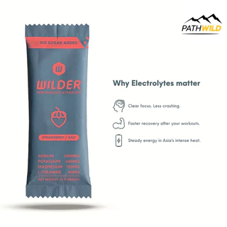 WILDER PERFORMANCE HYDRATION ผงชงดื่ม เพิ่มอิเล็กโทรไลต์เติมความสดชื่นและความสมดุลให้ร่างกาย(ขายเป็นกล่อง)