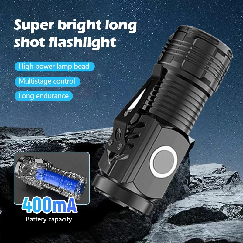 ไฟฉาย LED แรงสูง พกพา ชาร์จ USB thumbnail 4