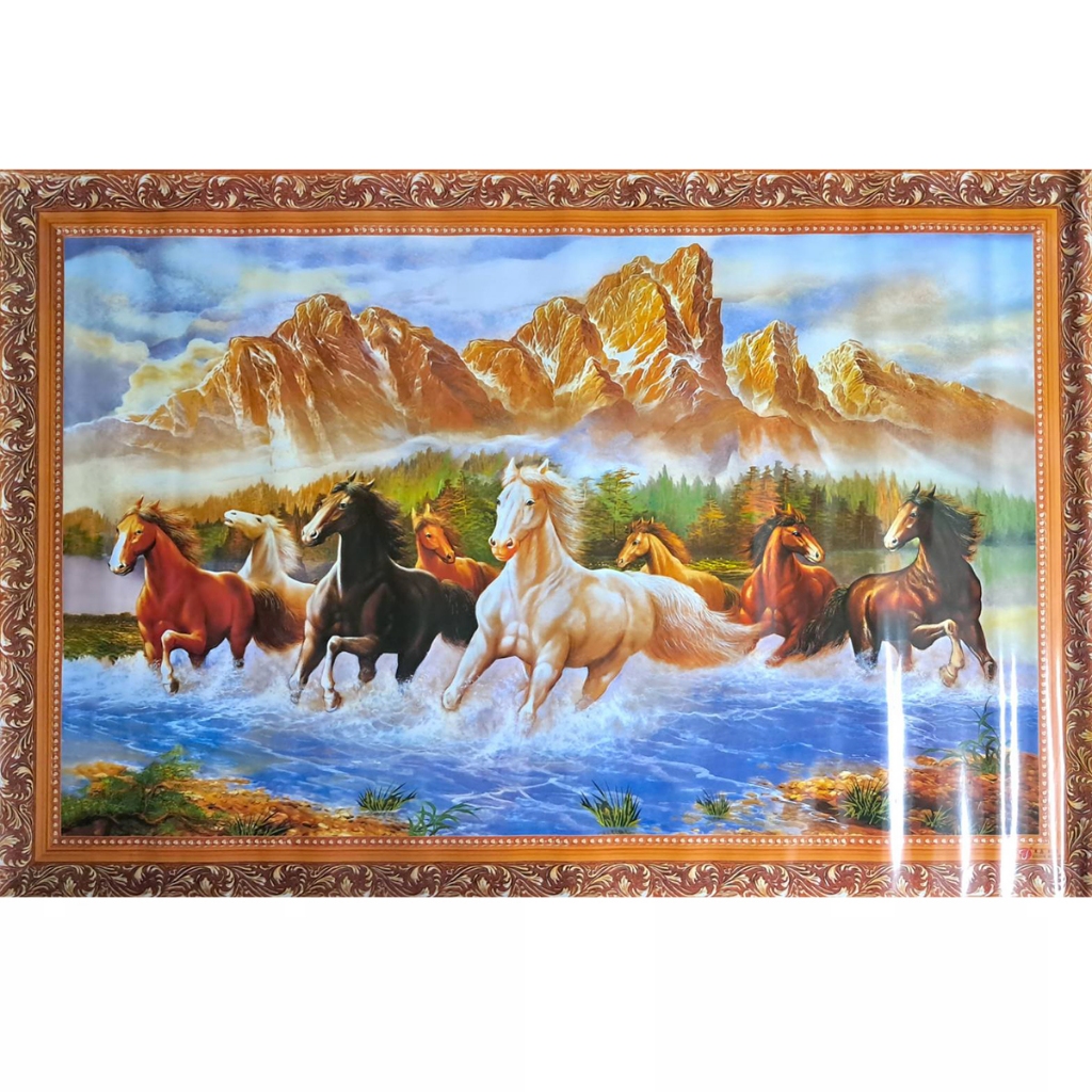 โปสเตอร์ ม้า จัมโบ้ ขนาด 150X100 ซม. ใหญ่ พิเศษ มงคล ก้าวหน้า สุขภาพ ทรงพลัง กล้าหาญ อดทน รูป ภาพ วิว ติดผนัง สวย poster
