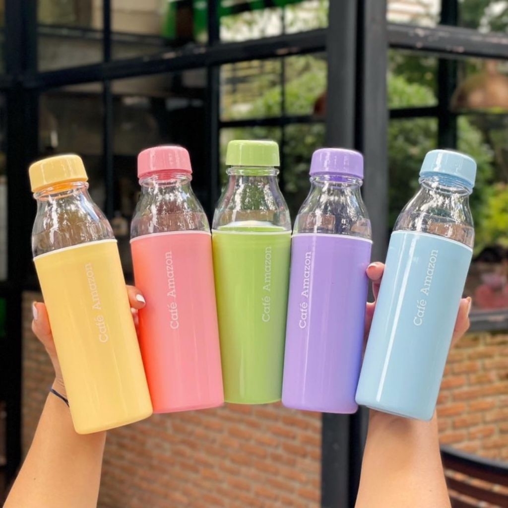🍾🥤🛍️ ขวดพลาสติก Cafe amezon It's Pastel Time
