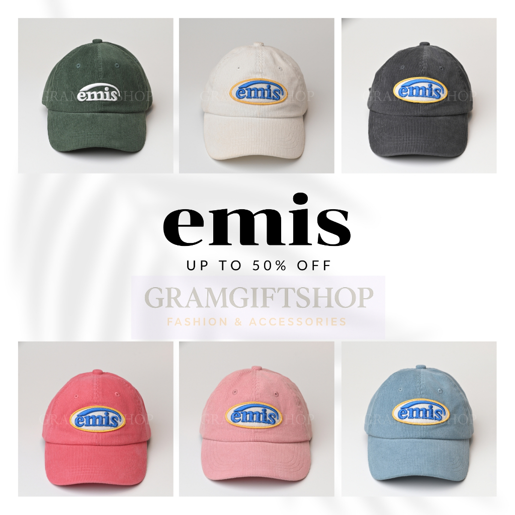 หมวก emis สไตล์เกาหลี ผ้าลูกฟูก ส่งจากไทย