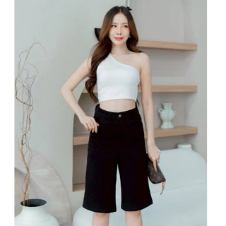 กางเกงยีนส์ 5 ส่วน ผ้ายีนส์ยืด Cotton ยาว 22นิ้ว
