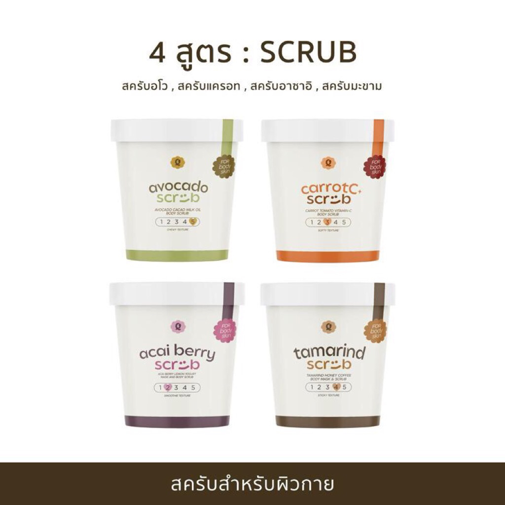 [ เซ็ต 4 สูตร ] สครับ 4 กระปุก