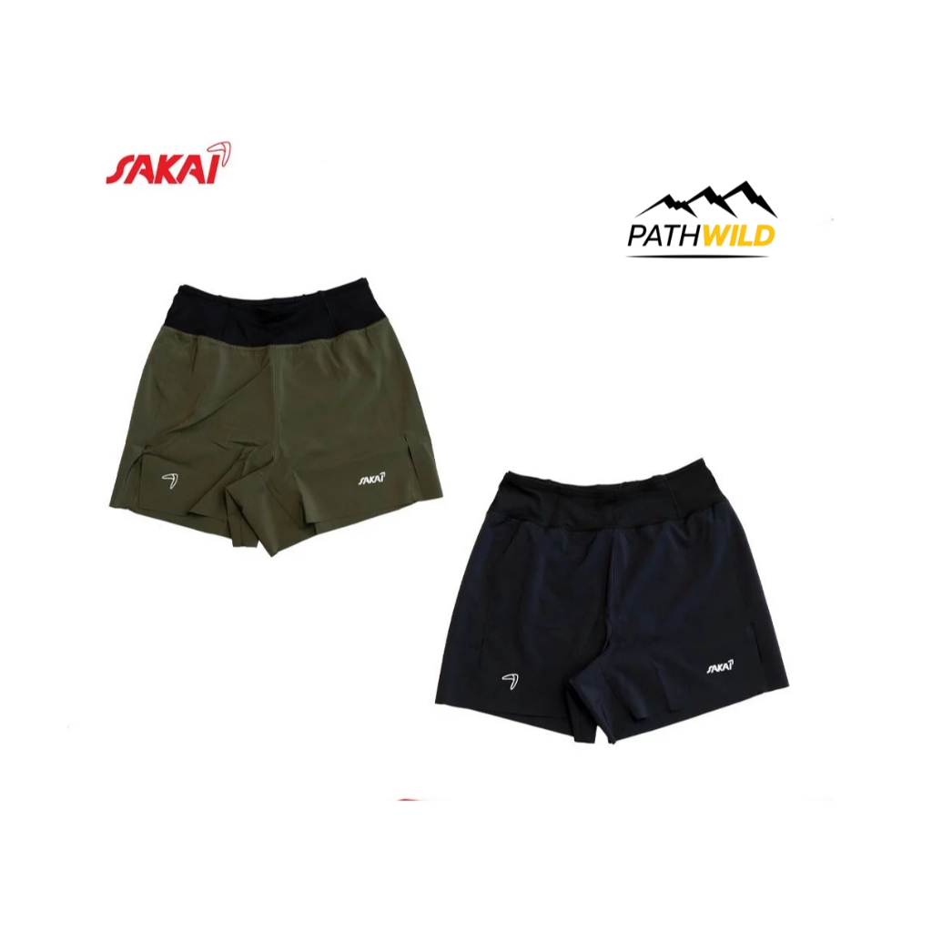 SAKAI MEN'S SHORTS BELT V.1 กางเกงวิ่ง สำหรับผู้ชาย ขาสั้น มีกระเป๋ารอบเอว น้ำหนักเบา ผ้าแห้งเร็ว ระ