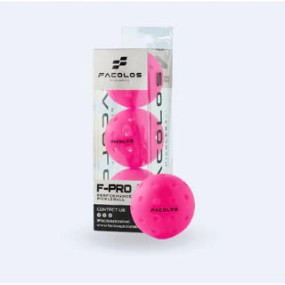 ลูกพิคเคิลบอลFACOLOS F-Pro (แพ็ค 3 ลูก) Pink | ลูกบอลสำหรับกีฬา Pickleball มาตร byฐาน USA Pickleball พร้อมส่งจากไทย🇹🇭