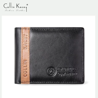 Collin Kacey A23 กระเป๋าสตางค์หนังแท้ กระเป๋าสตางค์ใบสั้น กระเป๋าสตางค์ผู้ชาย Men's wallets