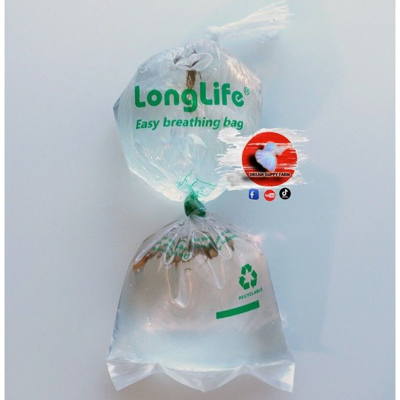 ถุงแพคปลาหายใจได้  4x11 inches  10  ถุง