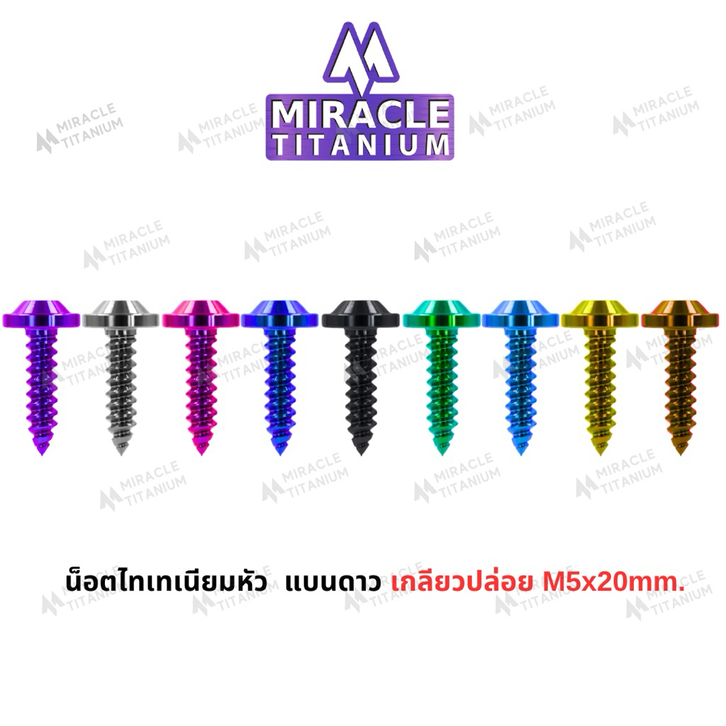 Disc Head Screw หัวแบนดาว เกลียวปล่อย M5 x 20 mm
